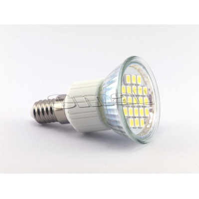 LED žárovka - E14 3,5W 230V bodová SMD 5050 teplá bílá