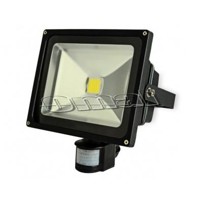 LED reflektor - 30W 230V s čidlem PIR přírodní bílá